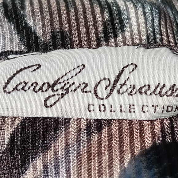Carolyn Strauss Tiger Print Camisole Black Brown Gray and Tan Tiger Stripe XL - Picture 9 of 12